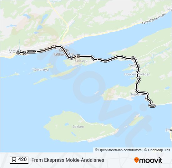 420 Bus Line Map