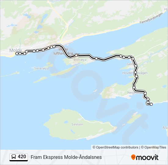 420 Bus Line Map