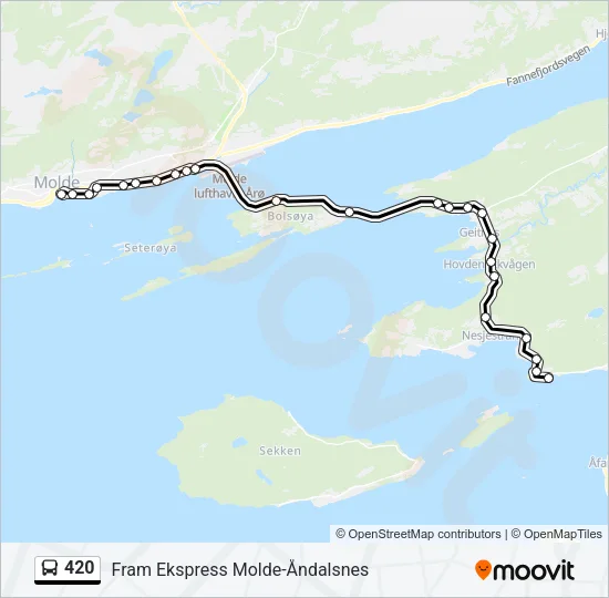 420 Bus Line Map