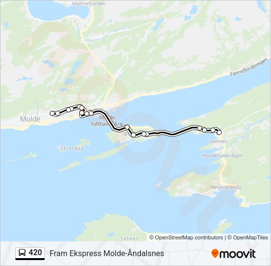 420 Bus Line Map