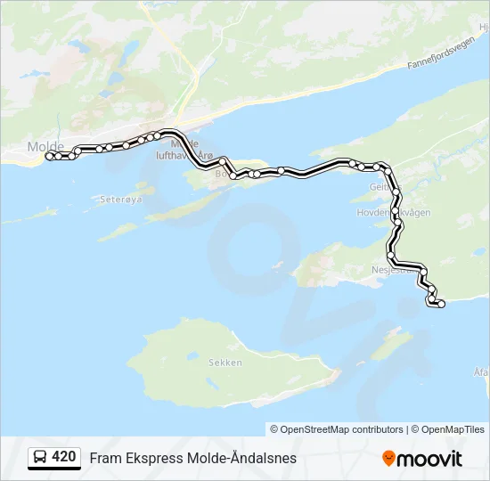 420 Bus Line Map