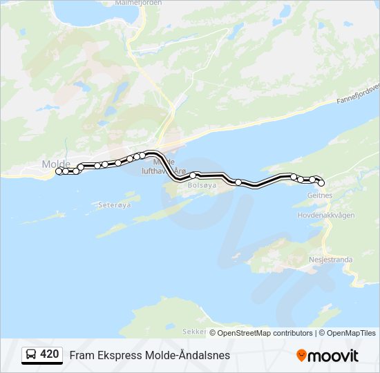 420 Bus Line Map