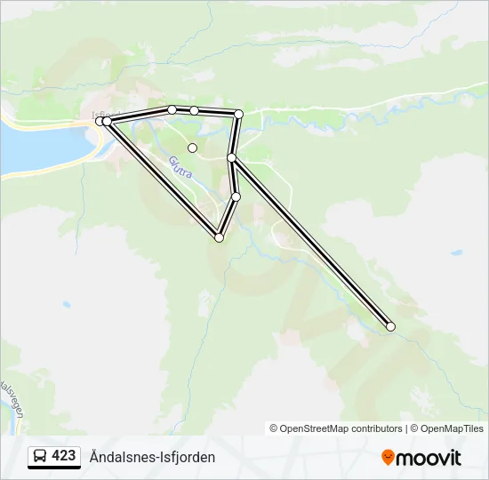 423 Bus Line Map
