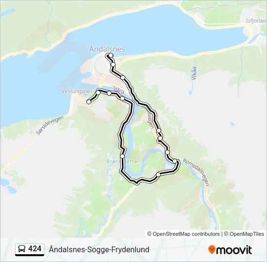 424 Bus Line Map