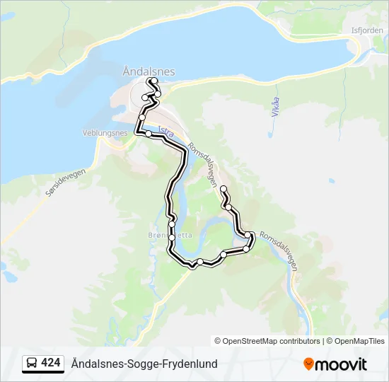 424 Bus Line Map
