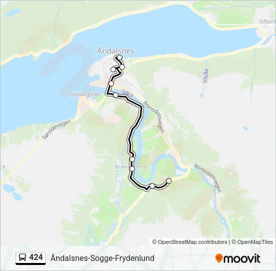 424 Bus Line Map