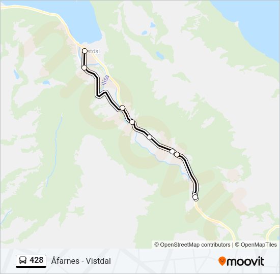 428 Bus Line Map