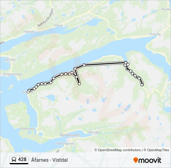 428 Bus Line Map