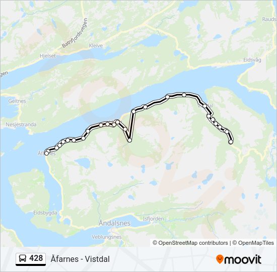 428 Bus Line Map
