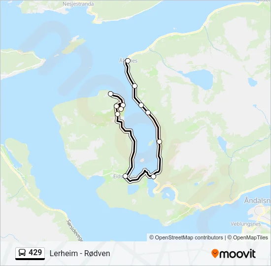 429 Bus Line Map