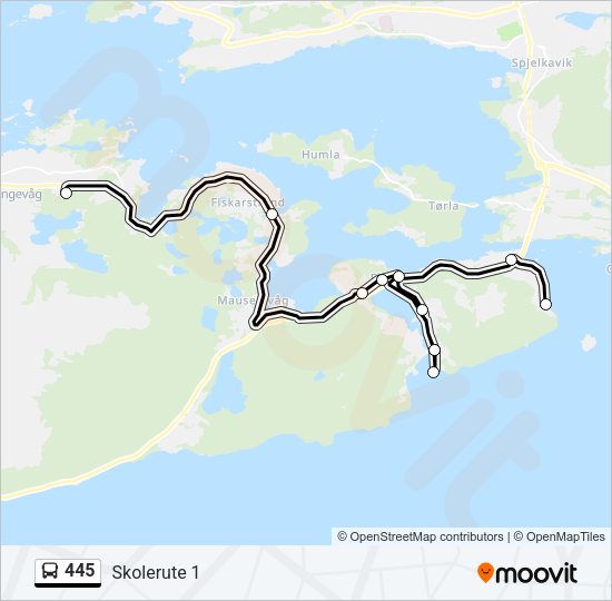 445 Bus Line Map
