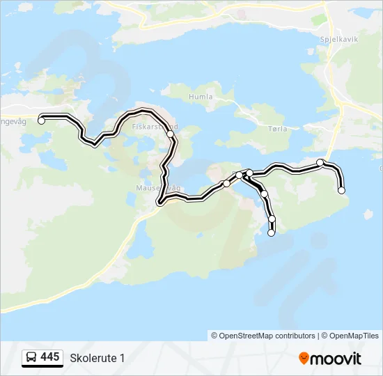 445 Bus Line Map