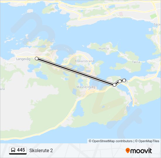 445 Bus Line Map