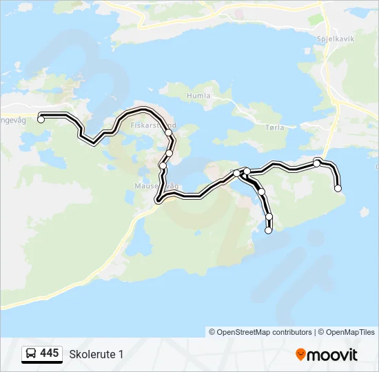 445 Bus Line Map
