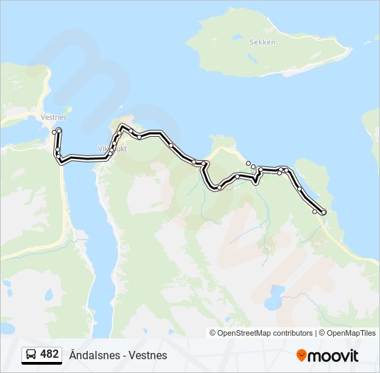 482 bus Line Map