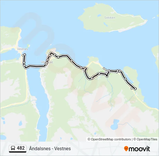 482 Bus Line Map