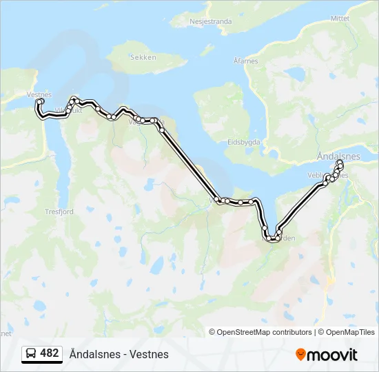 482 Bus Line Map