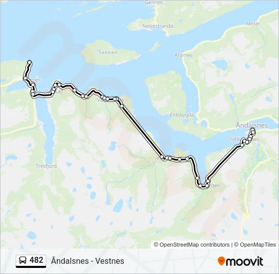 482 Bus Line Map