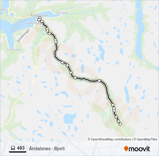 483 bus Line Map