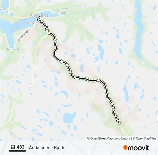 483 Bus Line Map