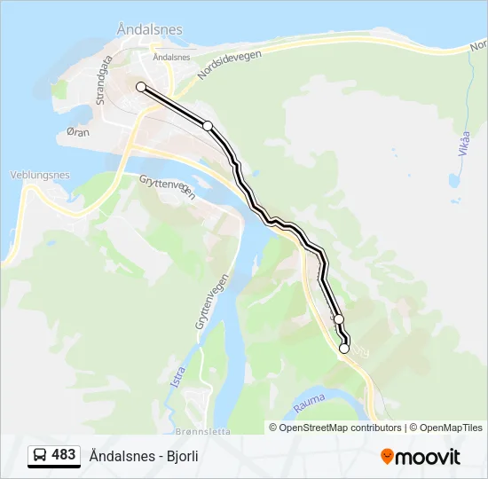 483 Bus Line Map