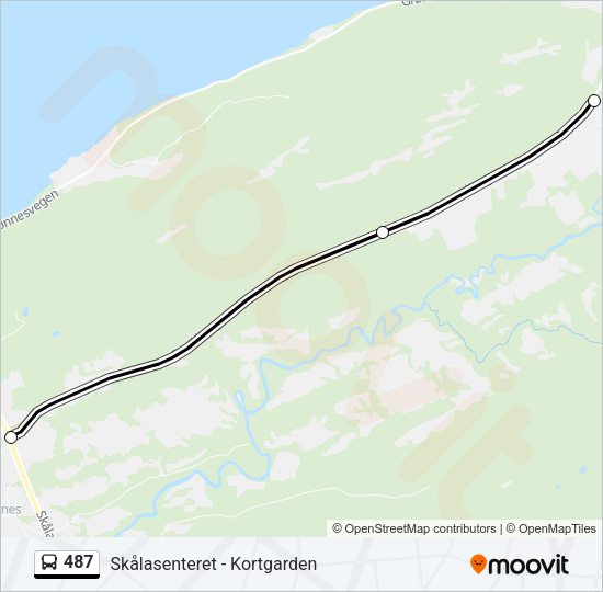 487 Bus Line Map