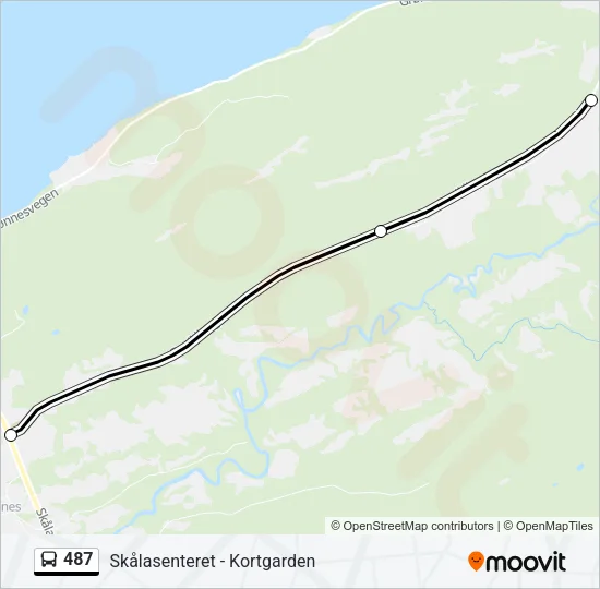 487 Bus Line Map