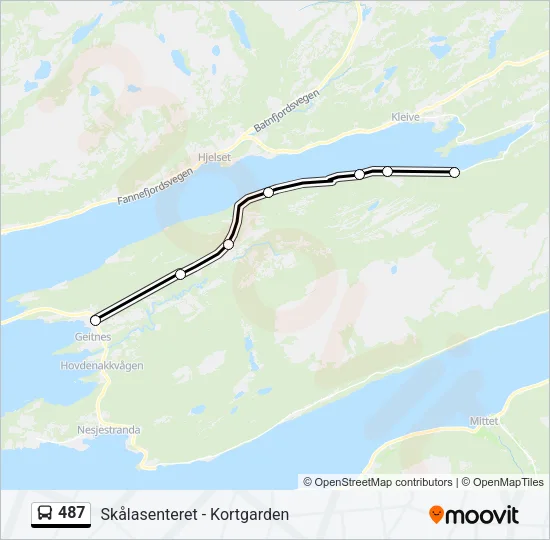 487 Bus Line Map