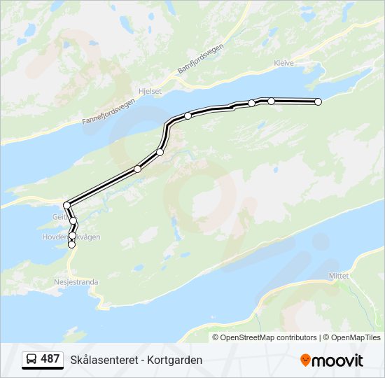 487 Bus Line Map