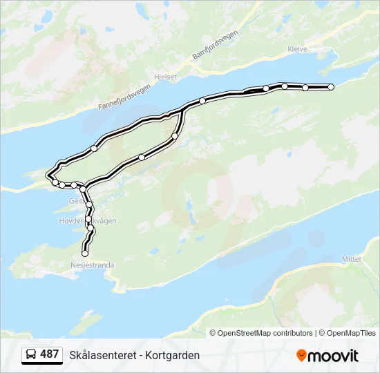 487 Bus Line Map