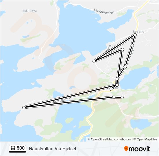 500 bus Line Map