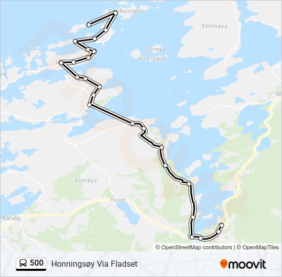 500 bus Line Map