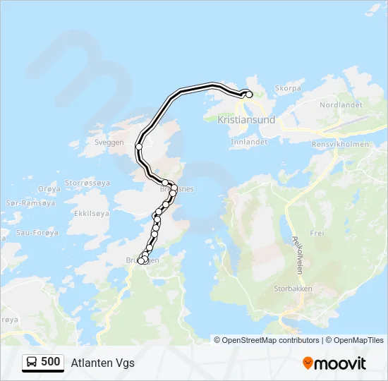 500 Bus Line Map