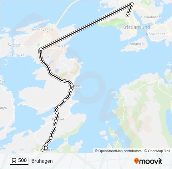 500 Bus Line Map