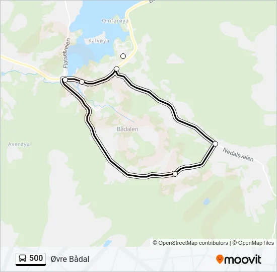 500 Bus Line Map