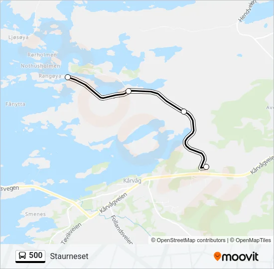 500 Bus Line Map