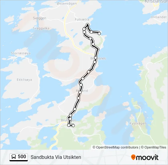 500 Bus Line Map
