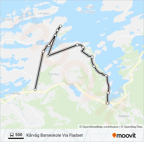 500 Bus Line Map