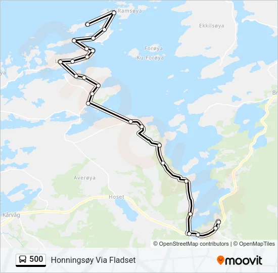 500 Bus Line Map