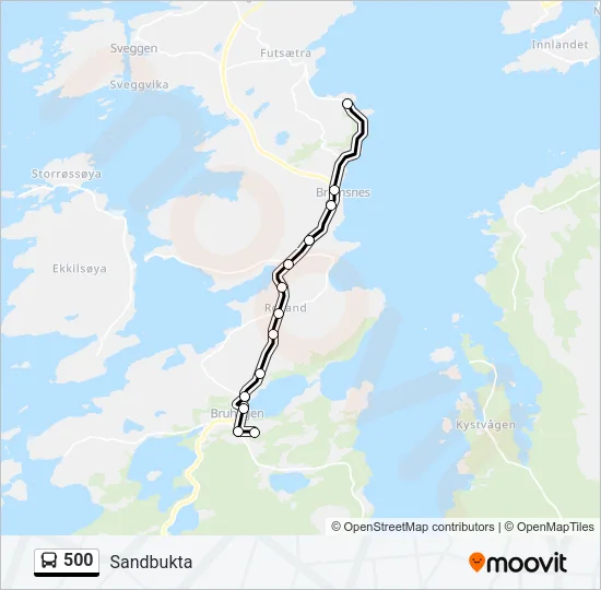 500 Bus Line Map
