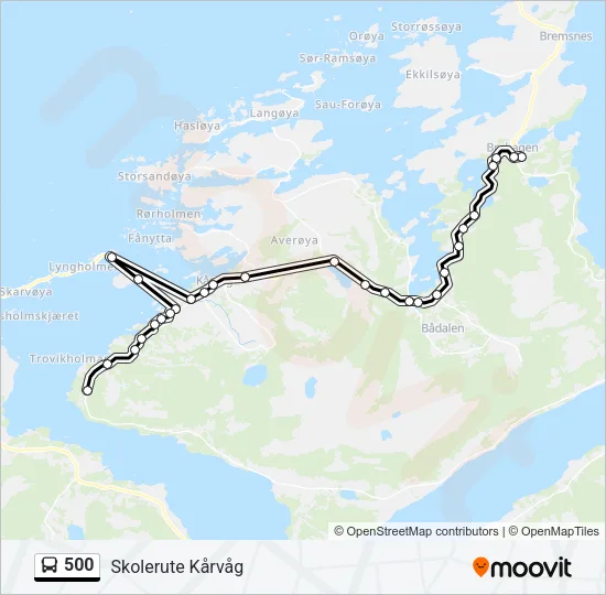 500 Bus Line Map