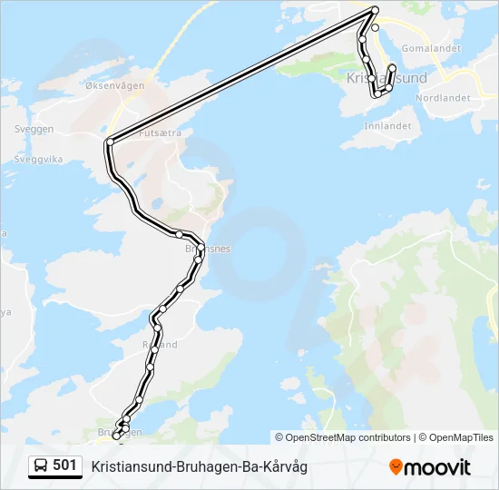 501 Bus Line Map