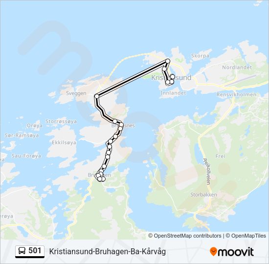501 Bus Line Map