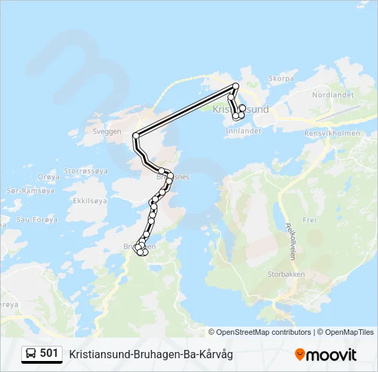 501 Bus Line Map