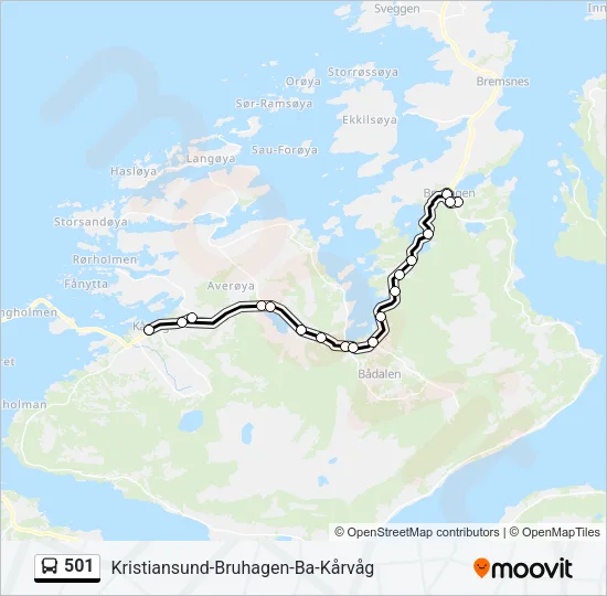 501 Bus Line Map