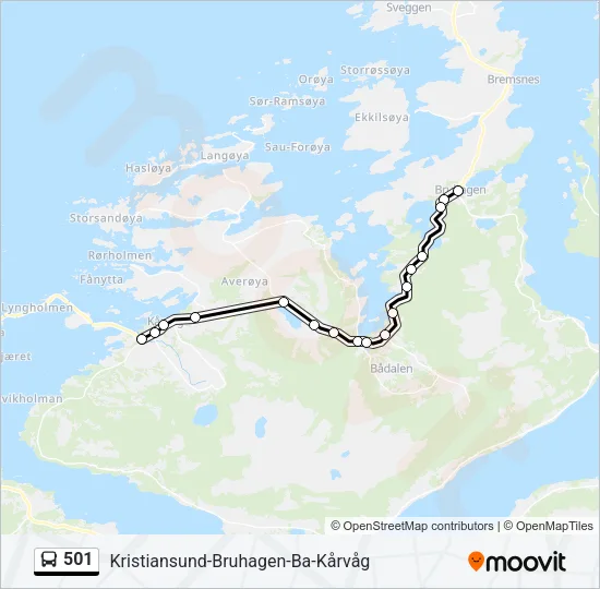 501 Bus Line Map