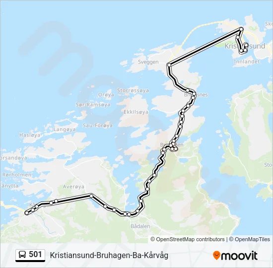501 Bus Line Map