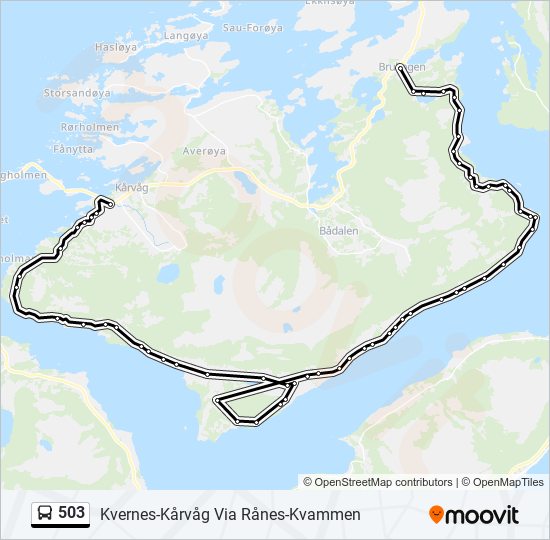 503 bus Line Map