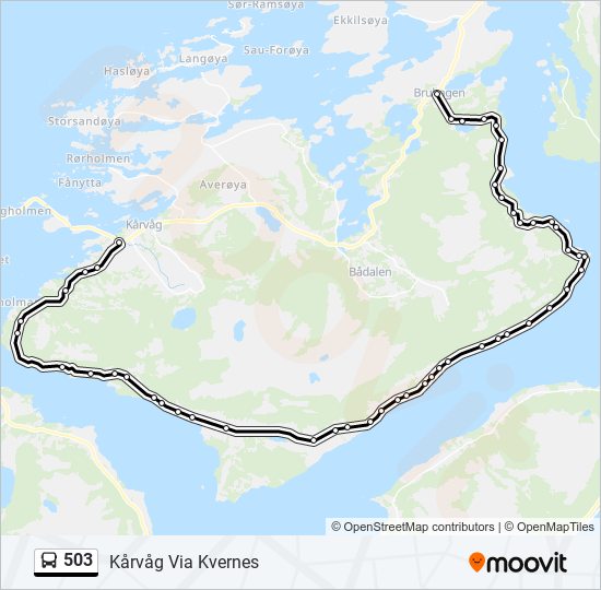 503 bus Line Map