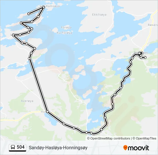 504 Bus Line Map